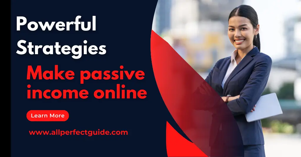 how to make passive income online 