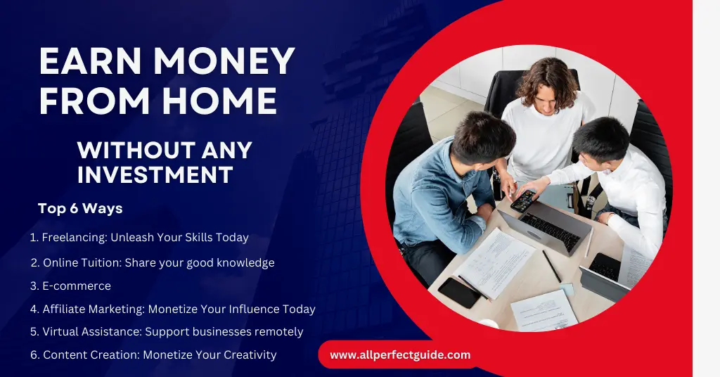 Earn Money From Home Without Any Investment